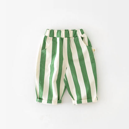Kids High-Waist Stripe Pants