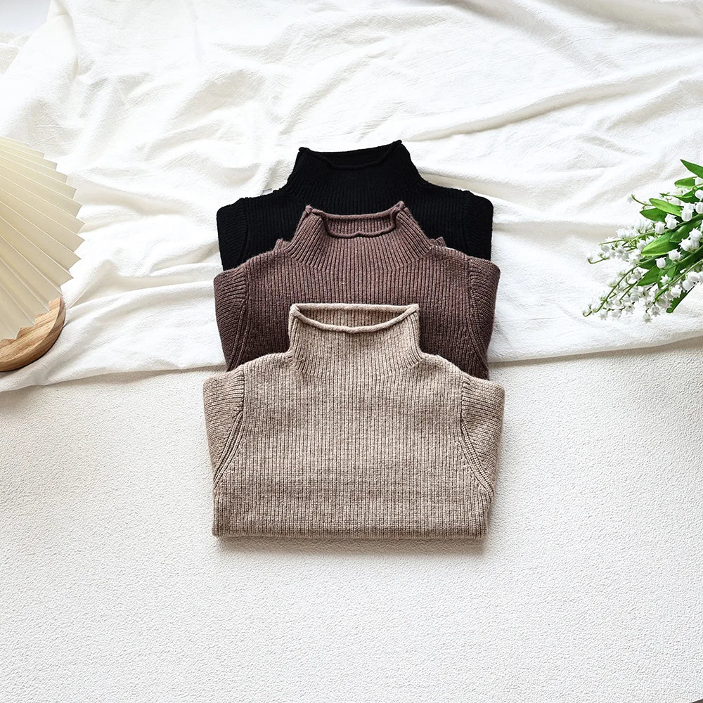 Kids Turtleneck Knit Sweater