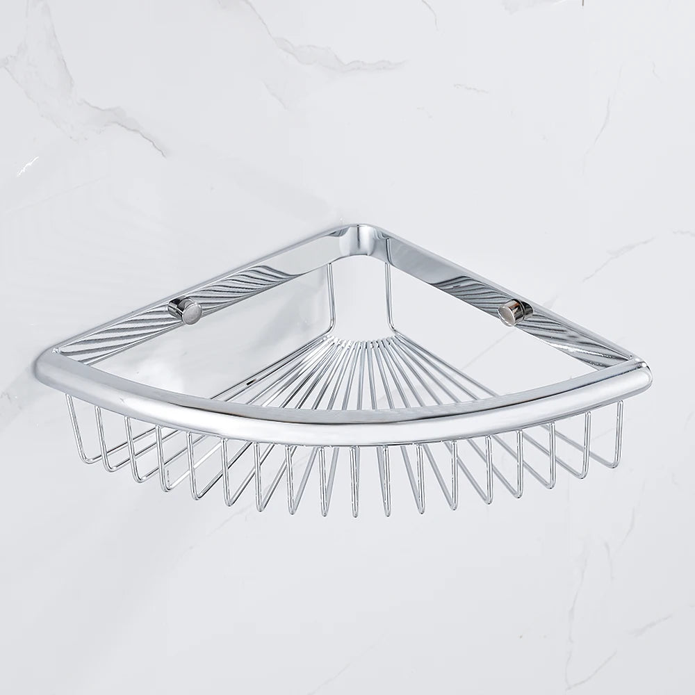 Chrome Triangle Corner Shower Caddy