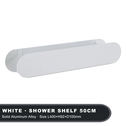 Black Aluminium Shower Caddy With Hook