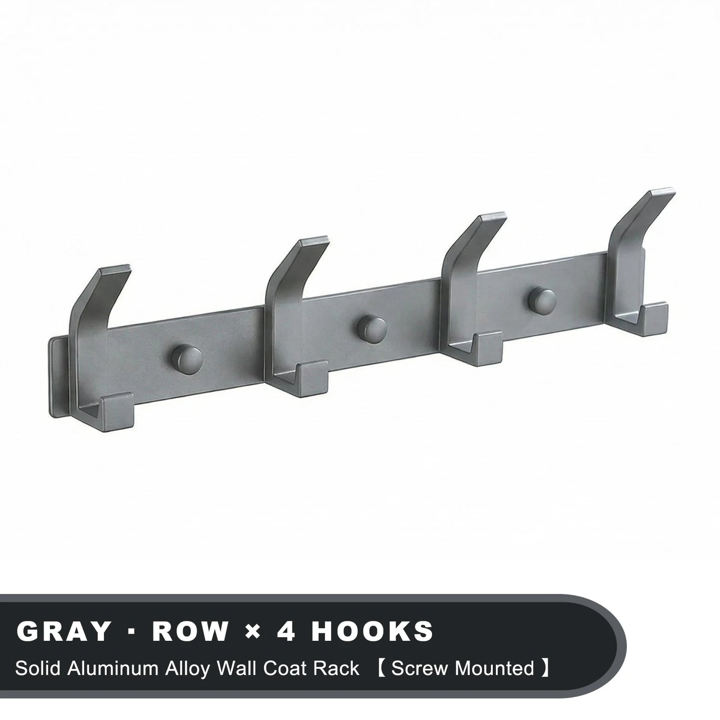 Black Aluminium Wall Hanging Hooks