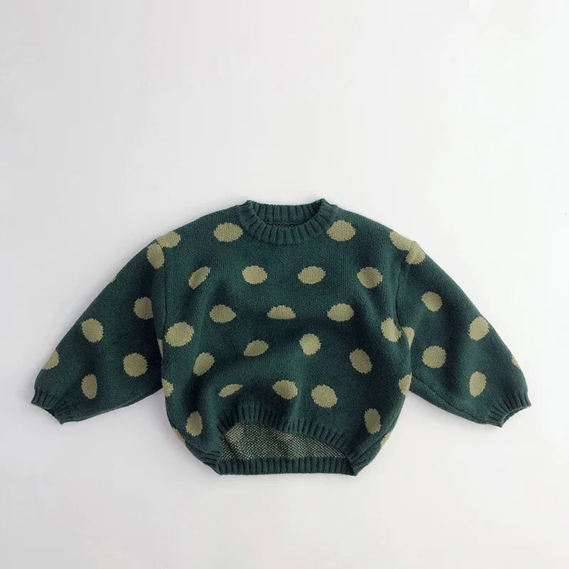 Boys Vintage Polka Dot Sweater