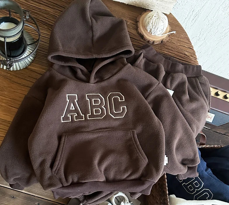 Kids Fur-Lined Winter Hoodie Set