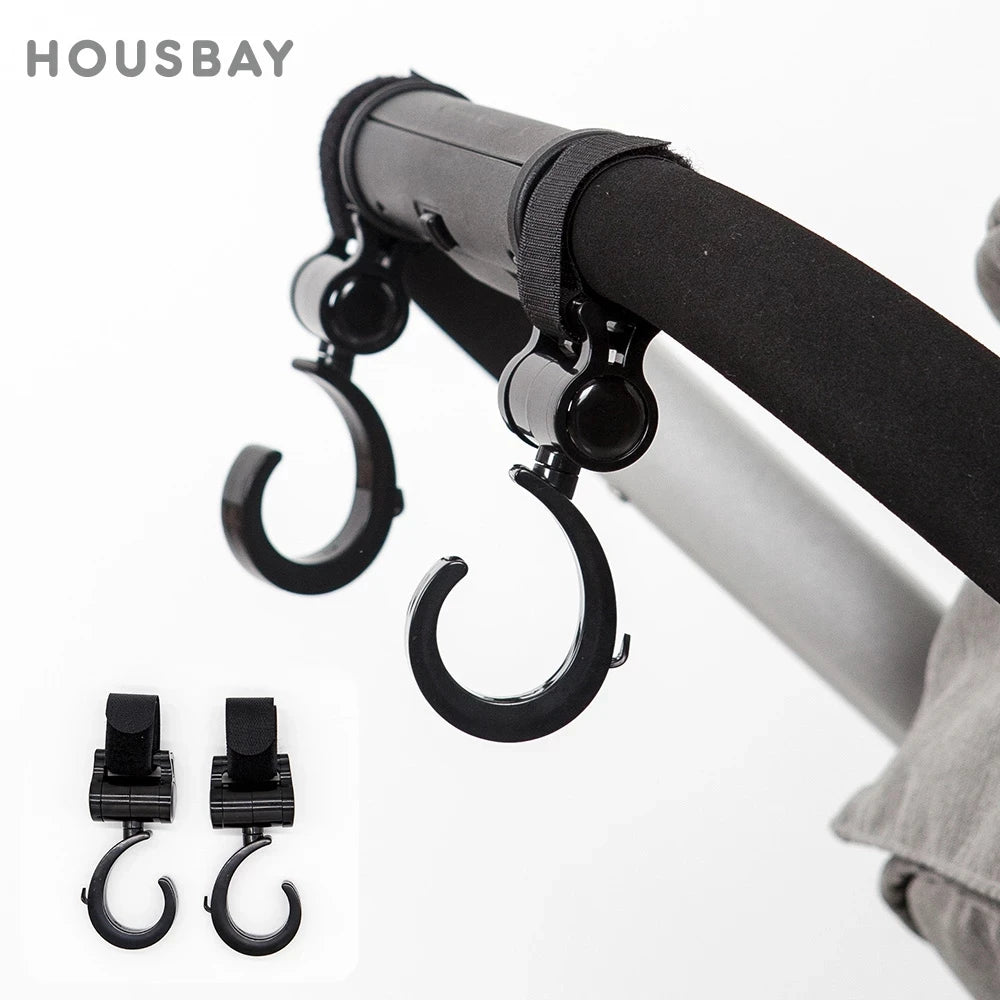 360 Rotating Stroller Hooks - 2 Pack