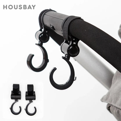 360 Rotating Stroller Hooks - 2 Pack