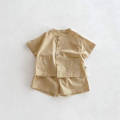 Boys Casual Short-Sleeve Suit Set