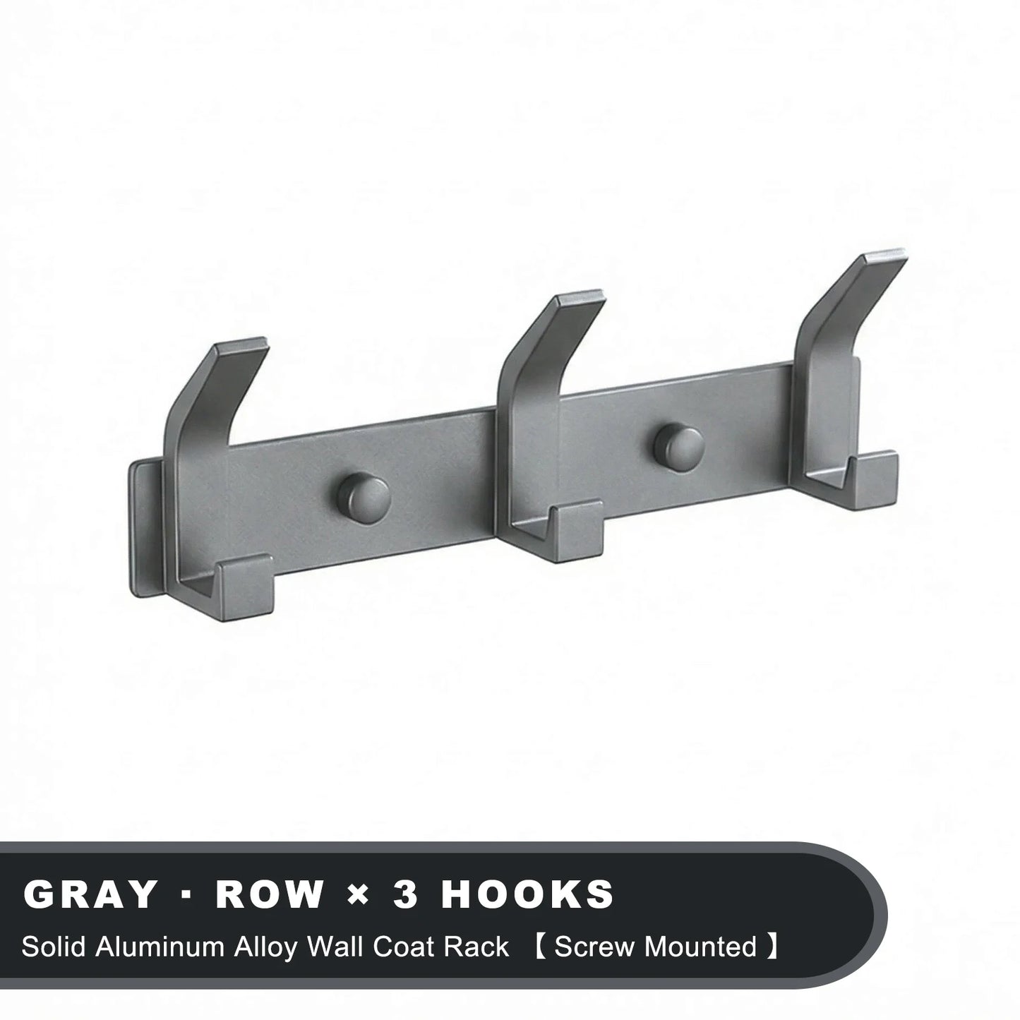 Black Aluminium Wall Hanging Hooks