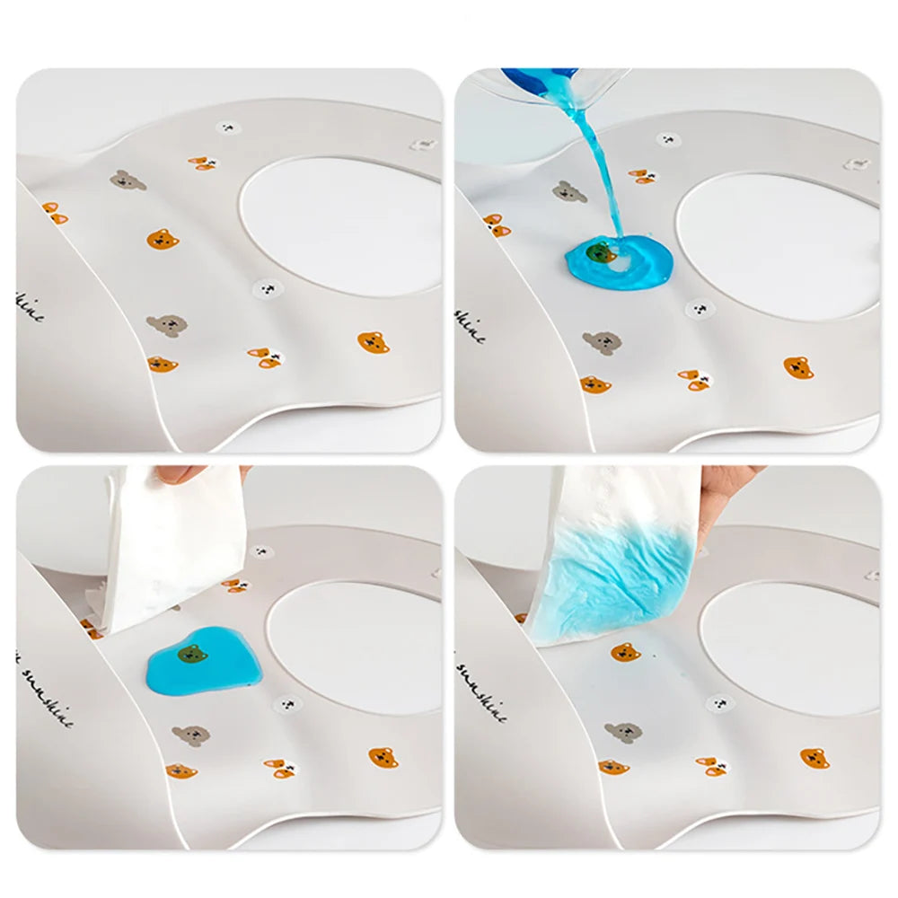 Silicone Baby Bib - Cherry Print