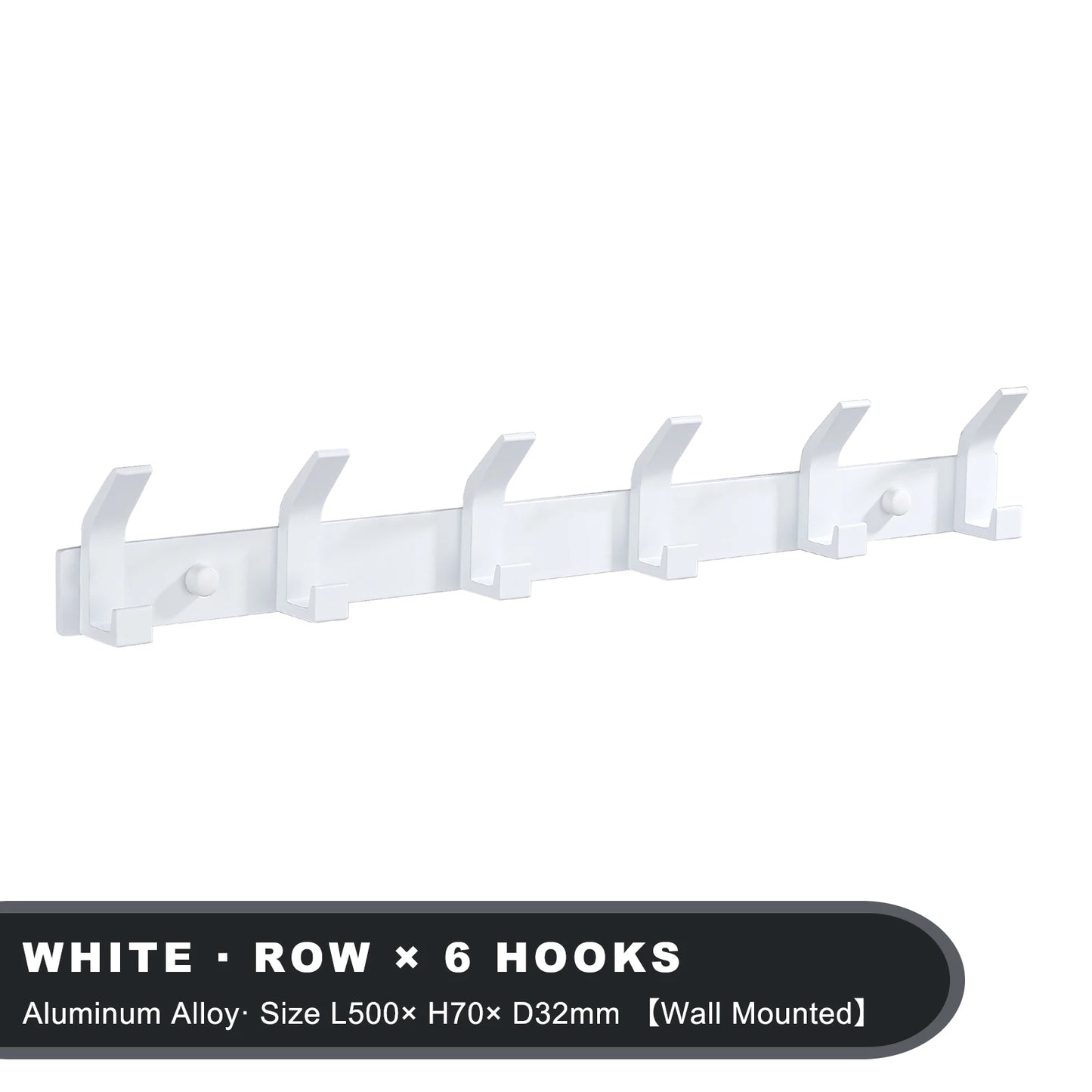 Black Aluminium Wall Hanging Hooks