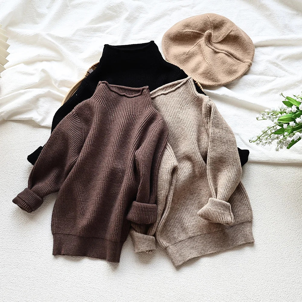 Kids Turtleneck Knit Sweater