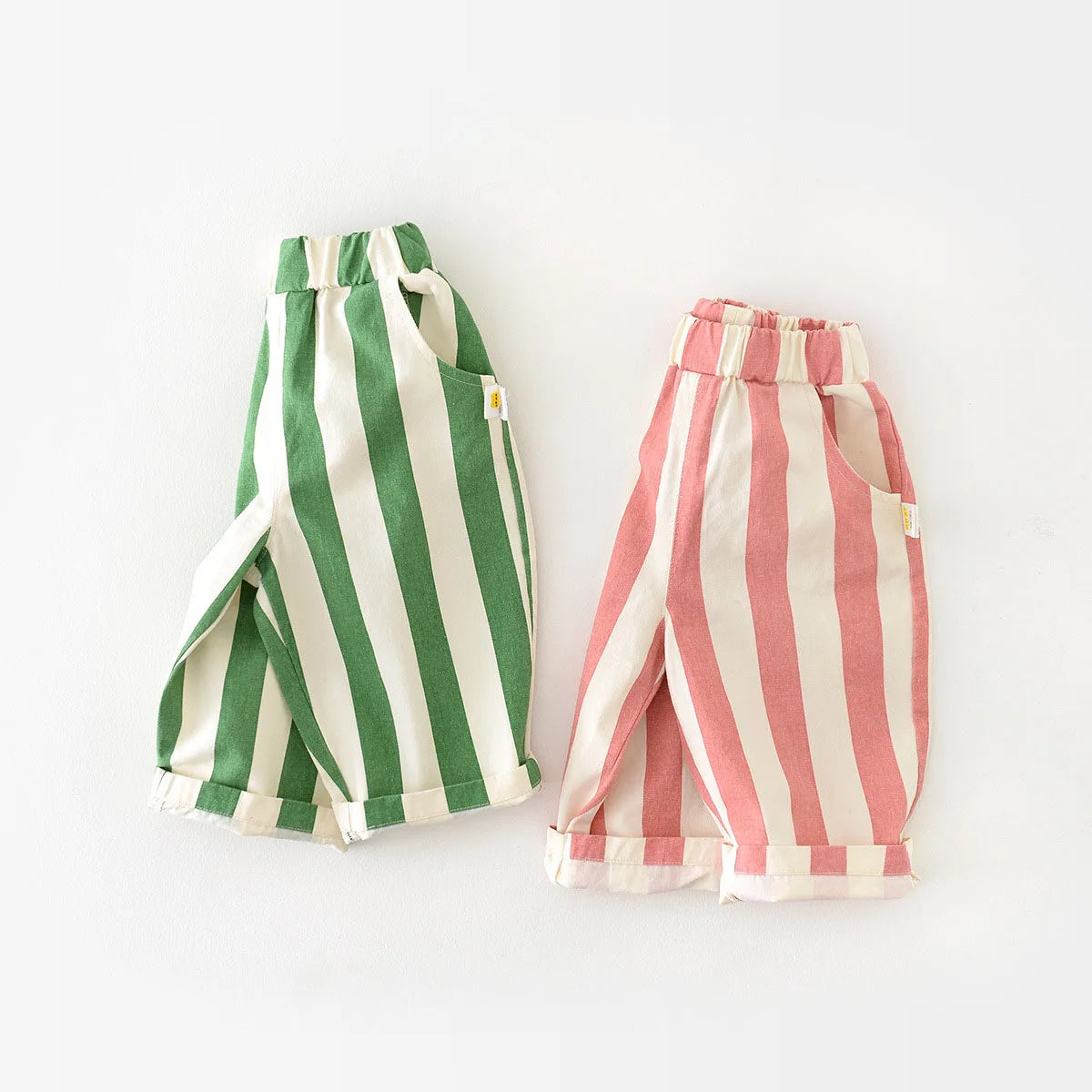 Kids High-Waist Stripe Pants
