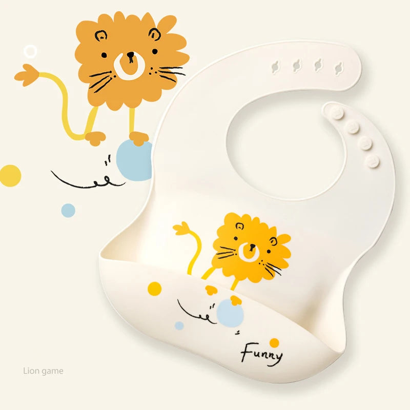 Silicone Baby Bib - Cherry Print
