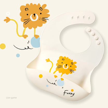 Silicone Baby Bib - Cherry Print