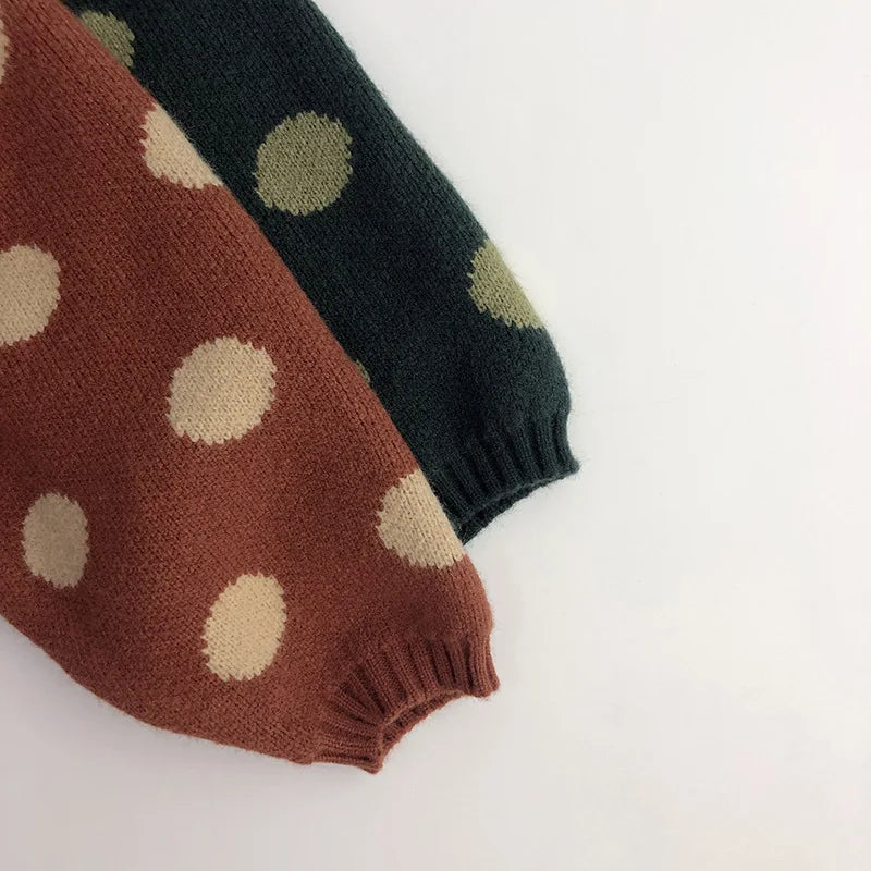Boys Vintage Polka Dot Sweater