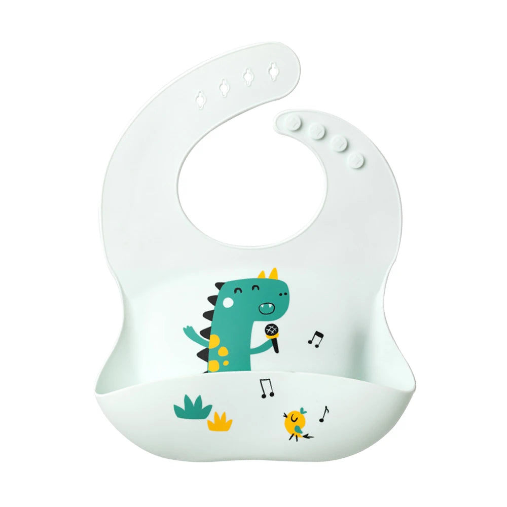 Cartoon Print Adjustable Baby Bib