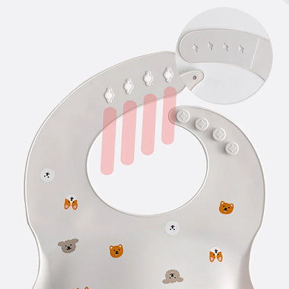 Silicone Baby Bib - Cherry Print