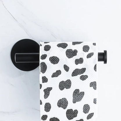 Black Adhesive Toilet Roll Holder