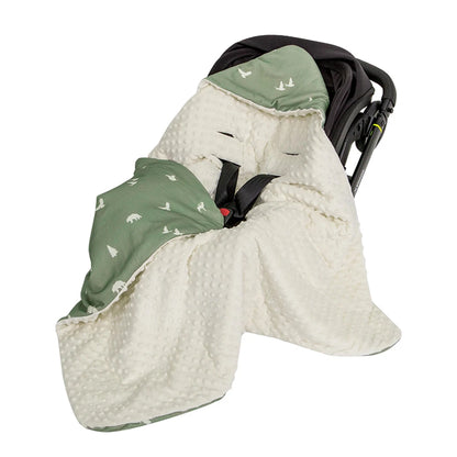 Newborn Hooded Stroller Blanket Wrap