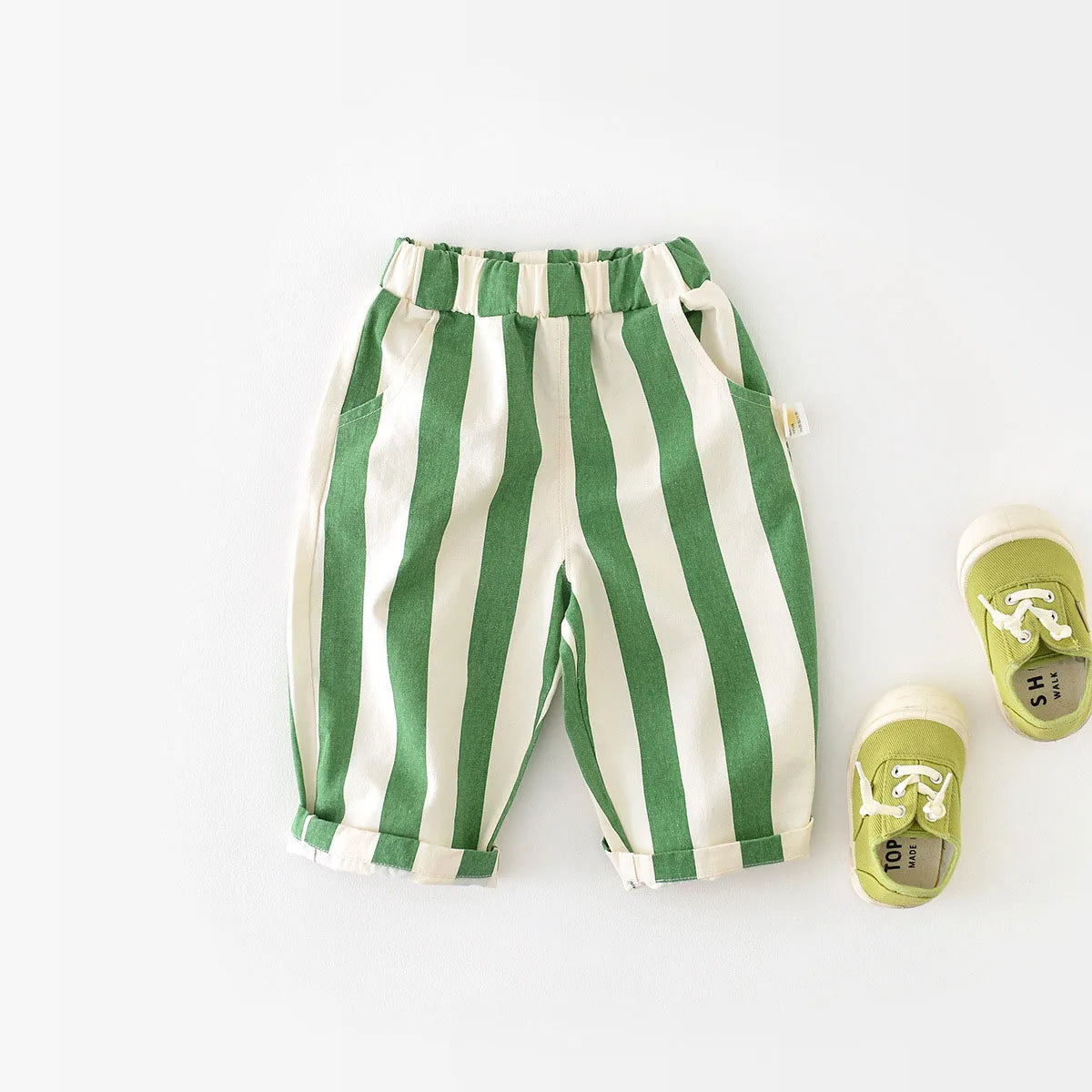 Kids High-Waist Stripe Pants