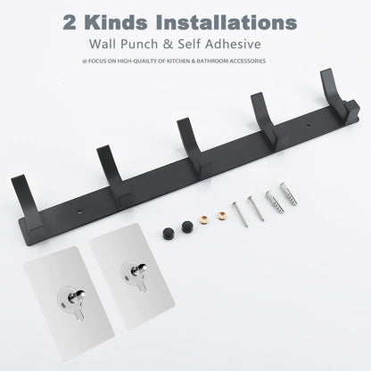 Self-Adhesive Wall Hooks Coat Rack
