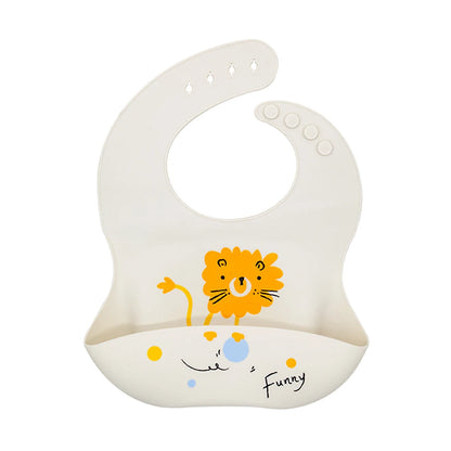 Cartoon Print Adjustable Baby Bib