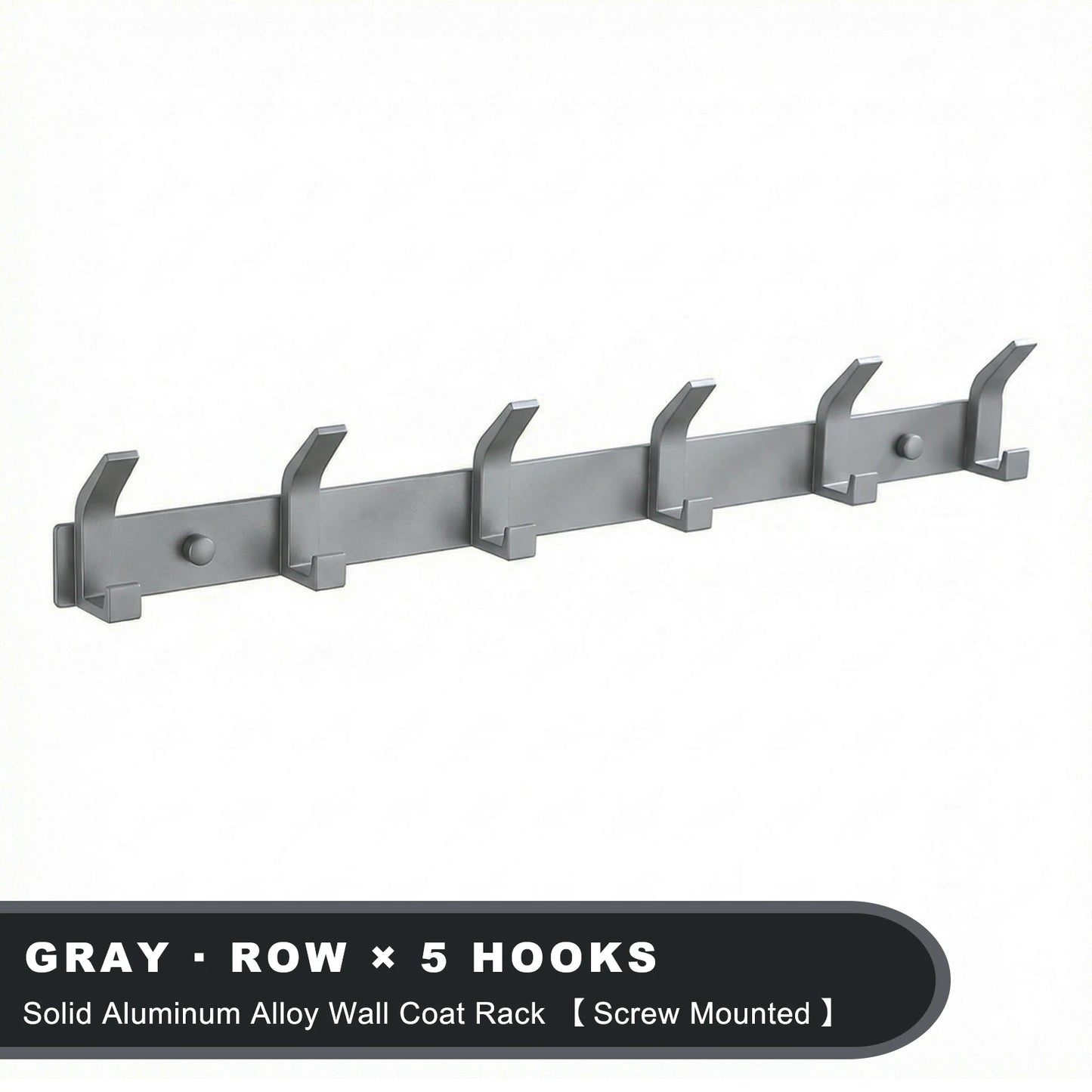 Black Aluminium Wall Hanging Hooks