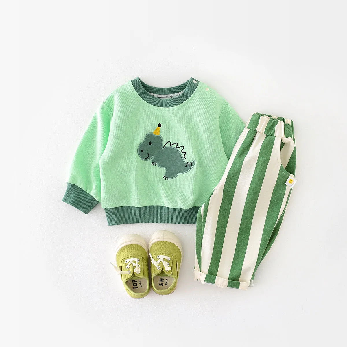 Kids High-Waist Stripe Pants
