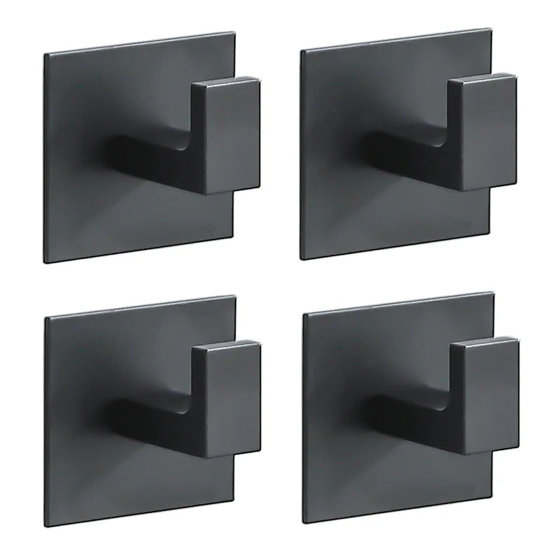 Black Adhesive Wall Hook Set