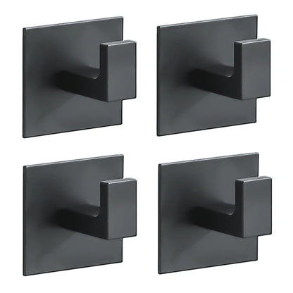 Black Adhesive Wall Hook Set
