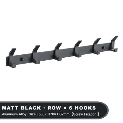 Black Aluminium Wall Hanging Hooks