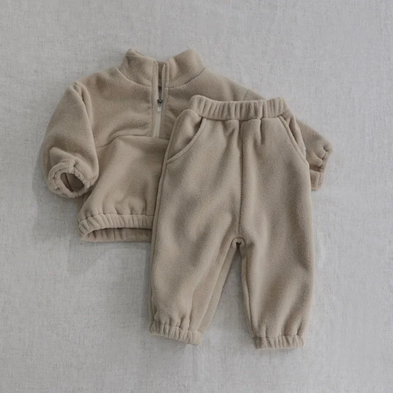 Baby Sports Fleece Hoodie Set