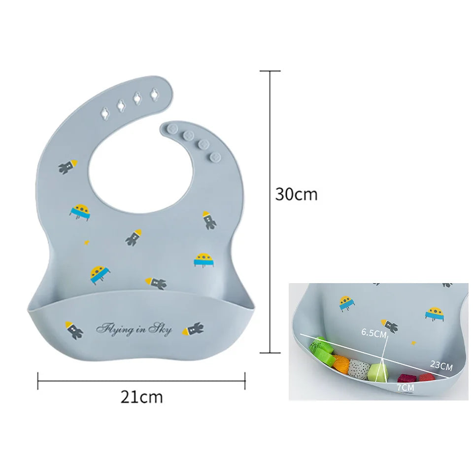 Cartoon Print Adjustable Baby Bib