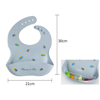Cartoon Print Adjustable Baby Bib