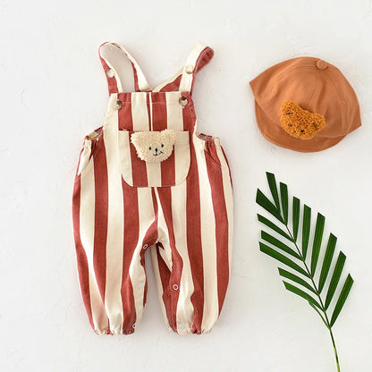 Baby Striped Bear Romper