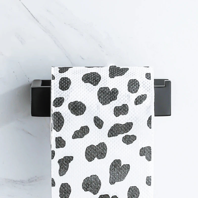 Black Matt Adhesive Toilet Paper Holder