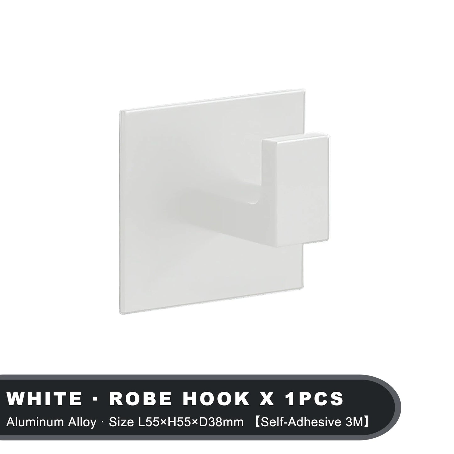 Black Adhesive Wall Hook Set