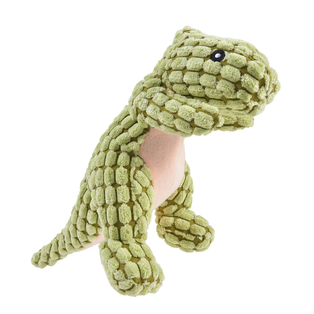 Interactive Plush Dinosaur Dog Toy