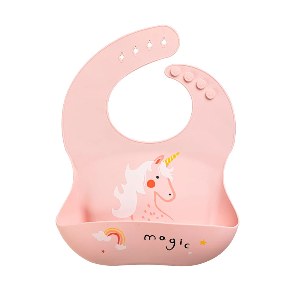 Cartoon Print Adjustable Baby Bib