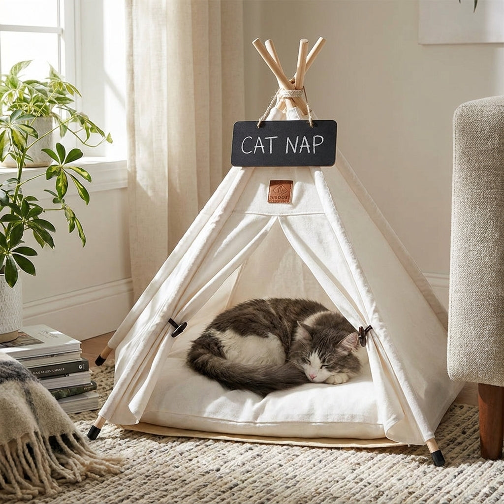 Bohemian Pet TeePee lifestyle