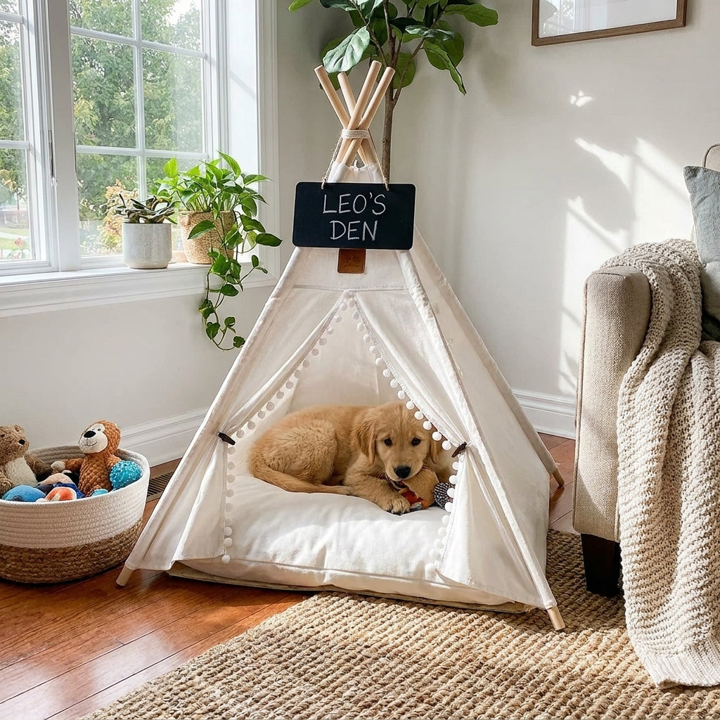 Bohemian Pet TeePee lifestyle