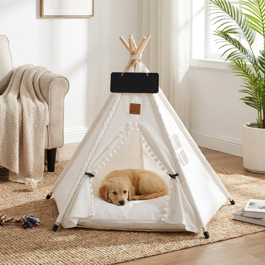 Bohemian Pet TeePee lifestyle