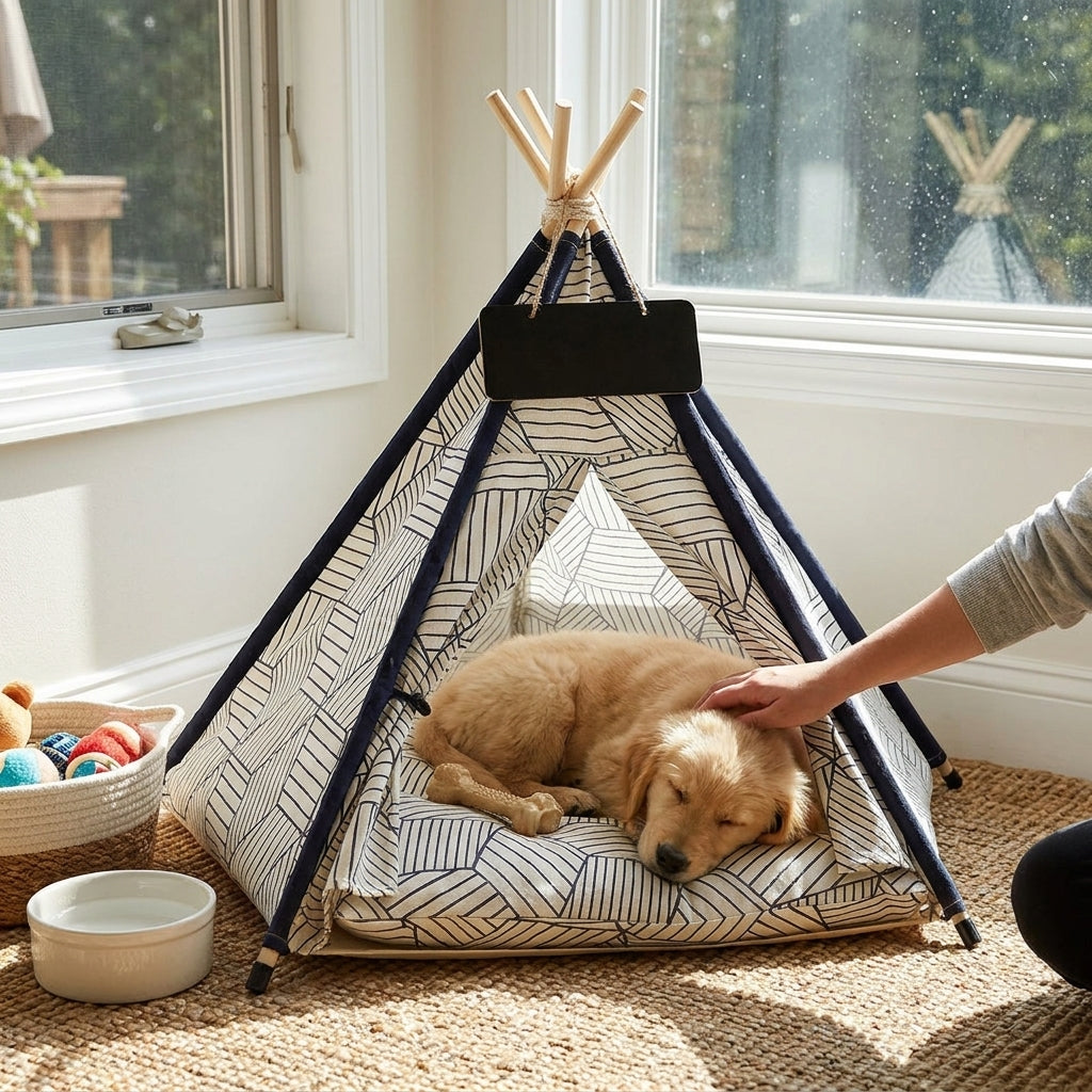 Bohemian Pet TeePee lifestyle