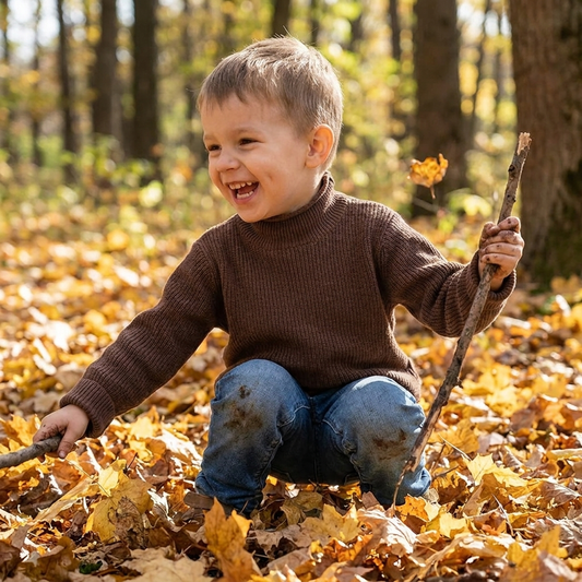 Kids Turtleneck Knit Sweater lifestyle