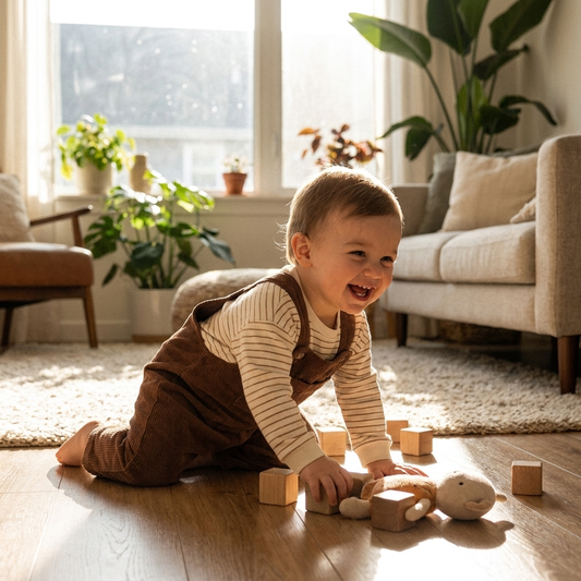Baby Corduroy Suspender Set lifestyle 1