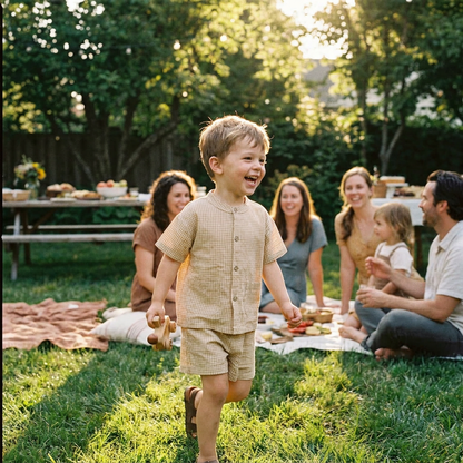 Boys Casual Short-Sleeve Suit Set lifestyle 1