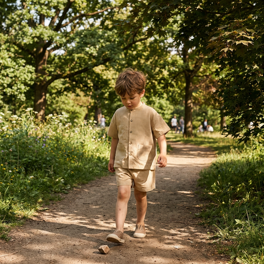 Boys Casual Short-Sleeve Suit Set lifestyle 2