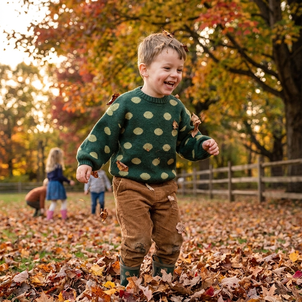 Boys Vintage Polka Dot Sweater lifestyle 2