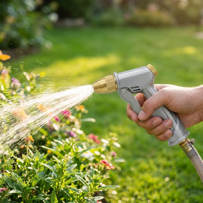 High Pressure Spray Water Gun Garden Nozzle - Grey Short lifestyle