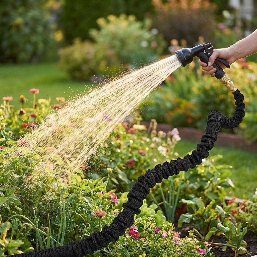 Expandable Garden Hose High Pressure lifestyle in garden no reel