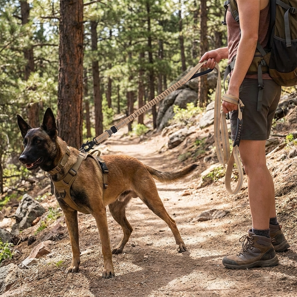 Bungee Dog Leash with Seatbelt Clip lifestyle